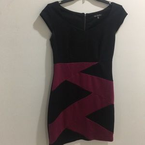 Black and pink dress